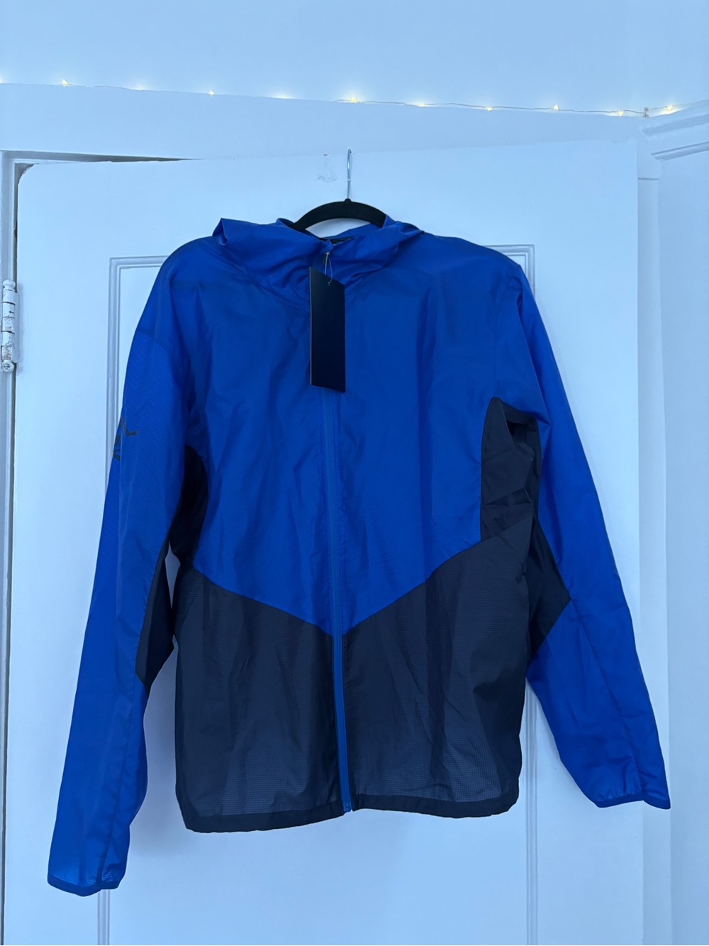 Arc'teryx Blue and Black Hooded Windbreaker